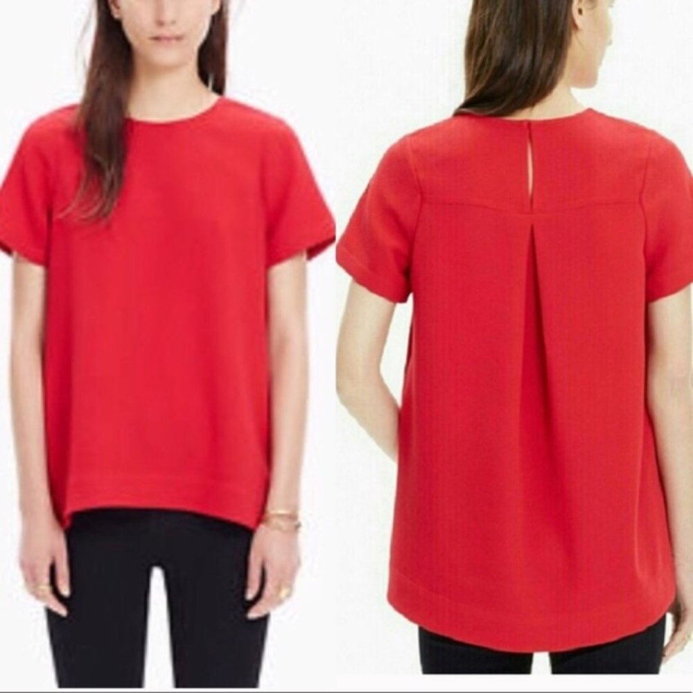 Madewell Red Tailored Tee in Red - XS